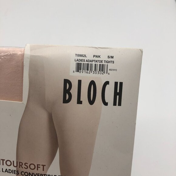 Bloch Contoursoft T0982L Ladies Convertible Tights Pink Size S/M. - Picture 3 of 4
